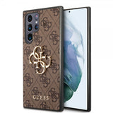 Guess Samsung Galaxy S22 Ultra Suojakuori 4G Logo Ruskea