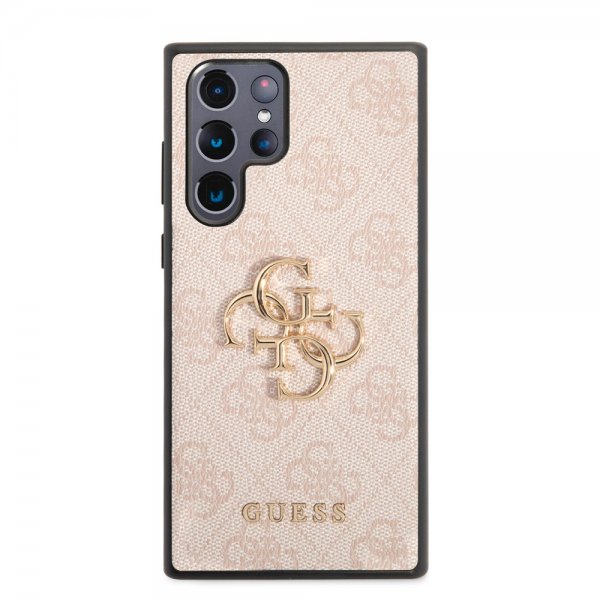 Guess Samsung Galaxy S22 Ultra Suojakuori 4G Logo Pinkki