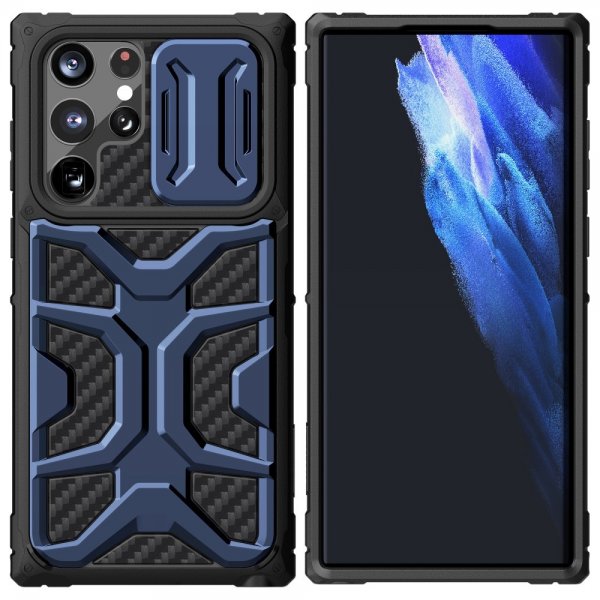 Nillkin Samsung Galaxy S22 Ultra Suojakuori Adventurer Case Sininen
