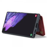 CaseMe Samsung Galaxy S22 Ultra -suojakotelo, C20, korttipaikat, vetoketju, punainen