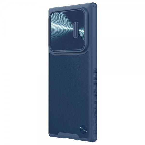 Nillkin Samsung Galaxy S22 Ultra Suojakuori CamShield Leather Sininen