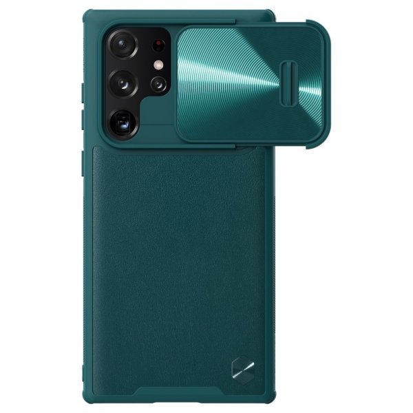 Nillkin Samsung Galaxy S22 Ultra Suojakuori CamShield Leather Vihreä