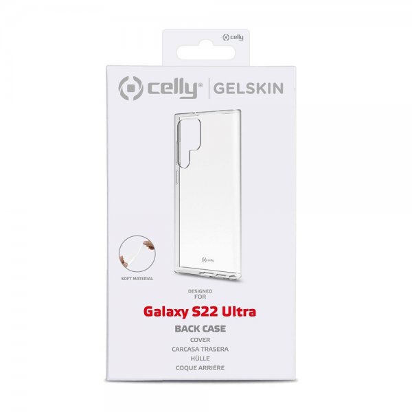 Celly Samsung Galaxy S22 Ultra -kuori GELSKIN Läpinäkyvä