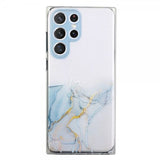 Samsung Galaxy S22 Ultra Kuoret Marmorikuvio Vaaleansininen