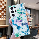 Samsung Galaxy S22 Ultra Kuori Marmorikuvio Ruusut