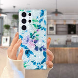Samsung Galaxy S22 Ultra Kuori Marmorikuvio Ruusut