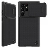 Nillkin Samsung Galaxy S22 Ultra -kuori teksturoidulla kamerasääsuojalla, musta