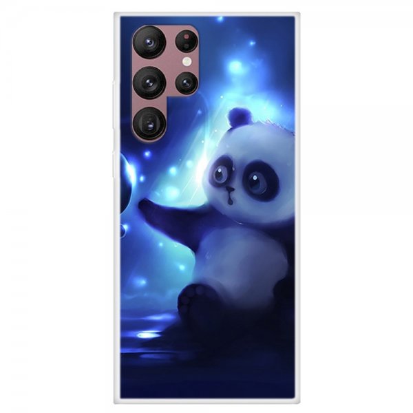 Samsung Galaxy S22 Ultra Kuoret Kuviollinen Sarjakuva Panda