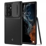 Spigen Samsung Galaxy S22 Ultra -kuori Optik Armor, musta