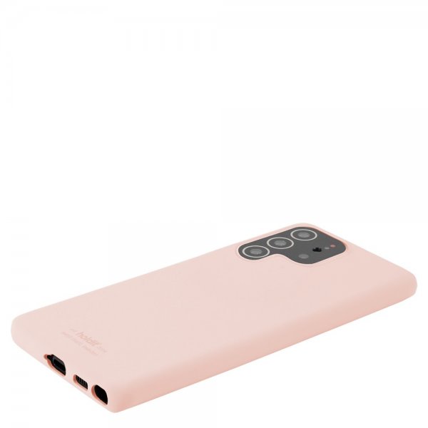 Holdit Samsung Galaxy S22 Ultra silikonikuori, Blush Pink