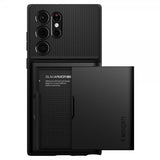 Spigen Samsung Galaxy S22 Ultra -suojakuori Slim Armor CS, musta