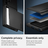 Spigen Samsung Galaxy S22 Ultra -suojakuori Slim Armor CS, musta