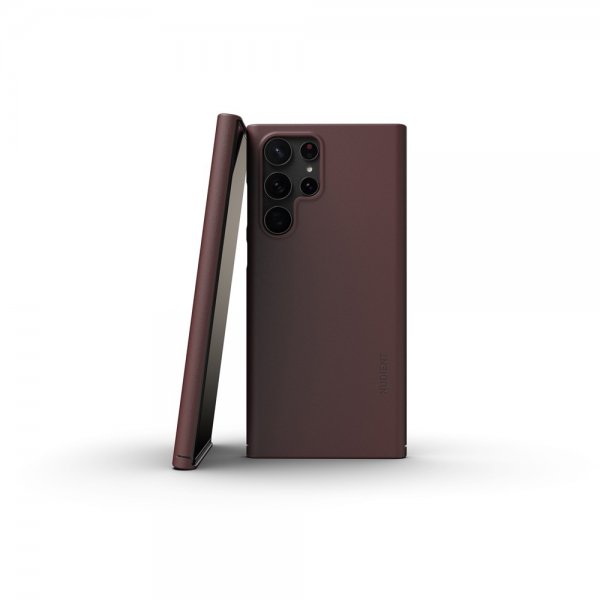 Nudient Samsung Galaxy S22 Ultra Ohut Kuori V3 Sangria Red
