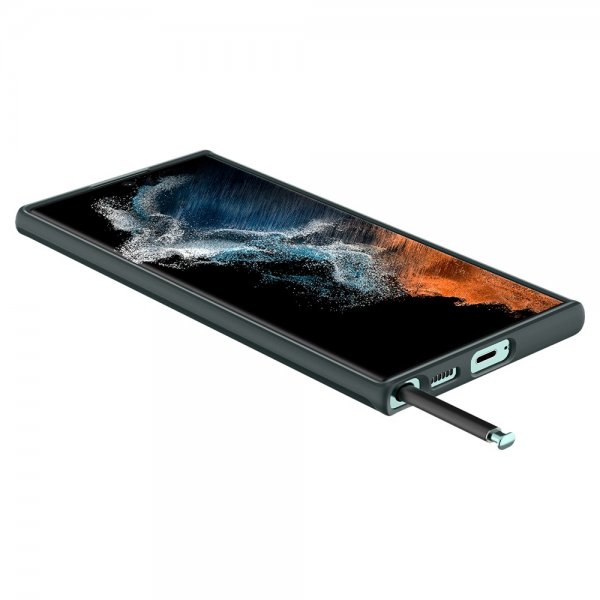 Spigen Samsung Galaxy S22 Ultra Suojakuori Thin Fit Abyss Green
