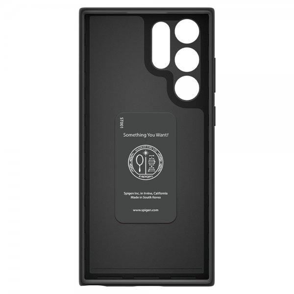 Spigen Samsung Galaxy S22 Ultra Ohut Fit -kuori Musta