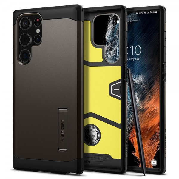 Spigen Samsung Galaxy S22 Ultra Suojakuori Tough Armor Gunmetal