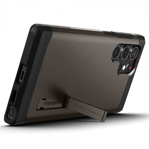 Spigen Samsung Galaxy S22 Ultra Suojakuori Tough Armor Gunmetal