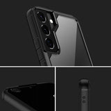 Ipaky Samsung Galaxy S22 Ultra Kuori Läpinäkyvä Takaosa Musta