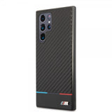 BMW Samsung Galaxy S22 Ultra Suojakuori Tricolor Stripe Carbon Musta