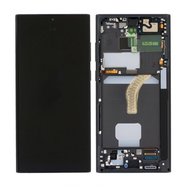 Samsung Galaxy S22 Ultra Näyttö LCD-näytöllä Alkuperäinen - Musta
