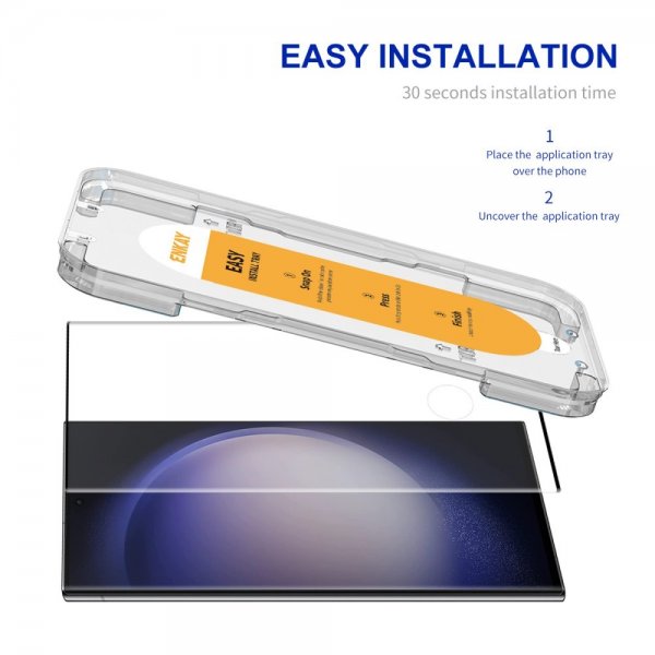 Enkay Samsung Galaxy S22 Ultra -näytönsuoja asennuskehyksellä, Easy Install