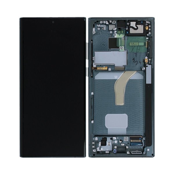 Samsung Galaxy S22 Ultra (SM-S908B) Näyttö ja alkuperäinen LCD-näyttö – vihreä