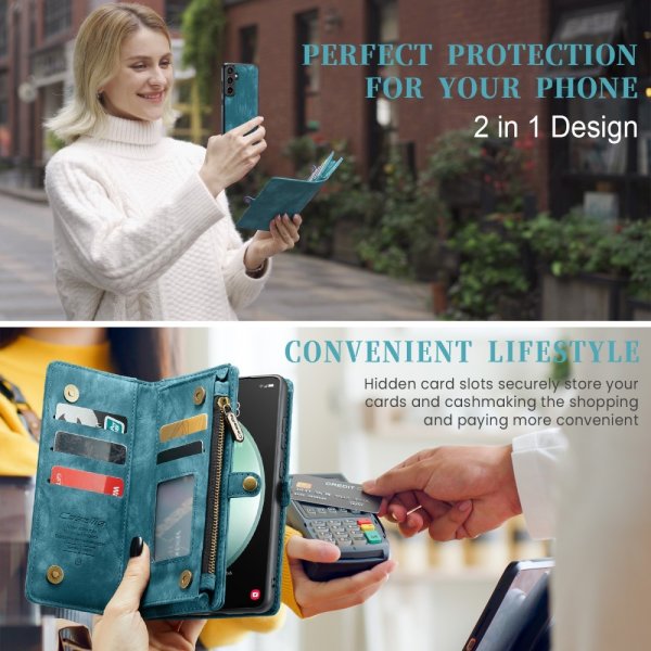 CaseMe Samsung Galaxy S23 FE Kotelo 008 Series Irrotettava Kuori Sininen