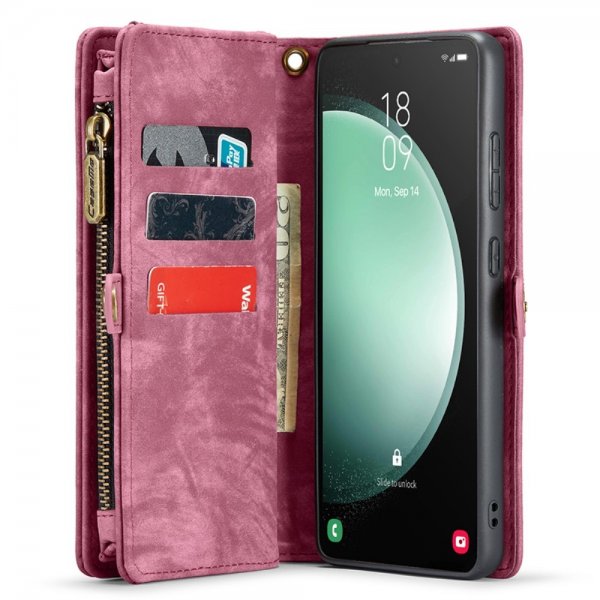 CaseMe Samsung Galaxy S23 FE -kotelo 008 Series, irrotettava kuori, punainen