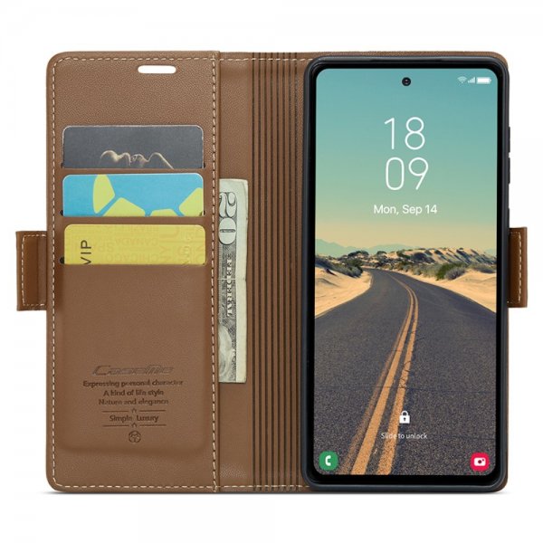 CaseMe Samsung Galaxy S23 FE Kotelo 023 Series Ruskea