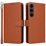 Betopnice Samsung Galaxy S23 FE -suojakuori irrotettavalla kannella 005 ruskea