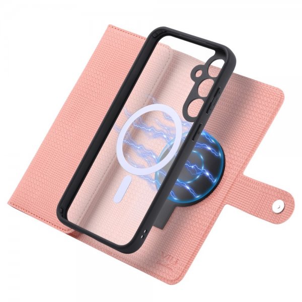 VILI Samsung Galaxy S23 FE Kotelo irrotettavalla kuorella GHB Series MagSafe Pinkki