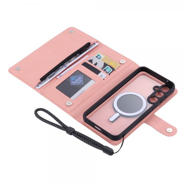 VILI Samsung Galaxy S23 FE Kotelo irrotettavalla kuorella GHB Series MagSafe Pinkki
