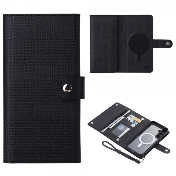 VILI Samsung Galaxy S23 FE Kotelo irrotettavalla kuorella GHB Series MagSafe Musta