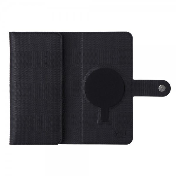 VILI Samsung Galaxy S23 FE Kotelo irrotettavalla kuorella GHB Series MagSafe Musta