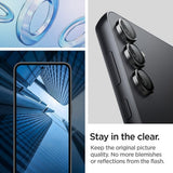 Spigen Samsung Galaxy S23 FE Kameran suojaus Lasi.tR EZ Fit Optik Pro 2-pakkaus Musta