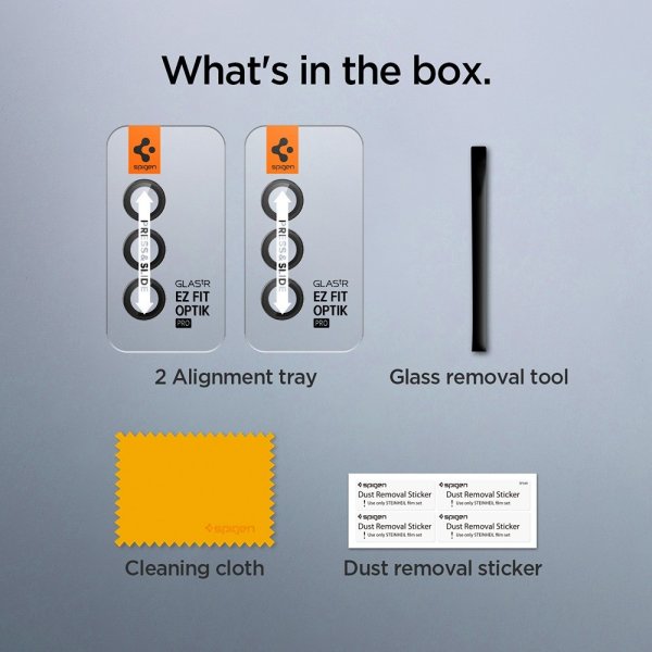 Spigen Samsung Galaxy S23 FE Kameran suojaus Lasi.tR EZ Fit Optik Pro 2-pakkaus Musta