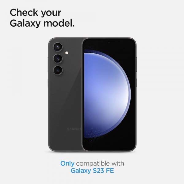 Spigen Samsung Galaxy S23 FE Kameran suojaus Lasi.tR EZ Fit Optik Pro 2-pakkaus Musta