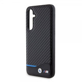 BMW Samsung Galaxy S23 FE Suojakuori Carbon Blue Line, musta