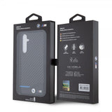 BMW Samsung Galaxy S23 FE Suojakuori Carbon Blue Line, musta