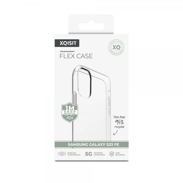 Xqisit Samsung Galaxy S23 FE Kuori Flex Case Läpinäkyvä