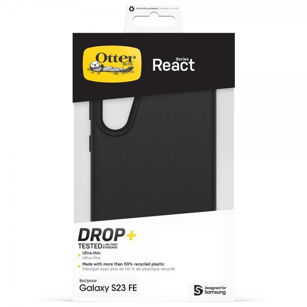 Otterbox Samsung Galaxy S23 FE React-suojakuori, musta