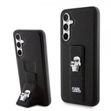 Karl Lagerfeld Samsung Galaxy S23 FE Saffiano Grip Stand -suojakuori, musta