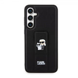 Karl Lagerfeld Samsung Galaxy S23 FE Saffiano Grip Stand -suojakuori, musta