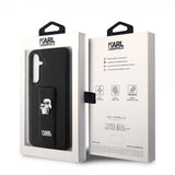Karl Lagerfeld Samsung Galaxy S23 FE Saffiano Grip Stand -suojakuori, musta