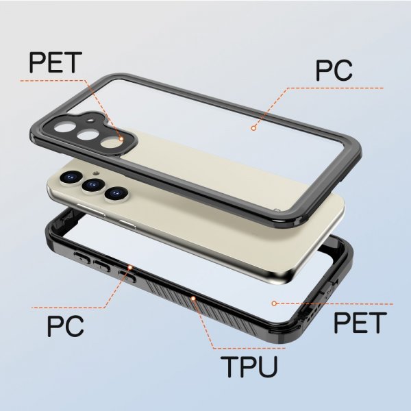 Redpepper Samsung Galaxy S23 FE Kuori Vedenkestävä IP68 Musta