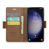 CaseMe Samsung Galaxy S23 Kotelo 023 Series Ruskea