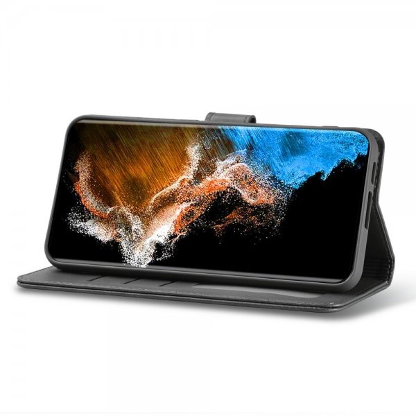 Lc.Imeeke Samsung Galaxy S23 Kuori Korttipaikalla Jalustatoiminnolla Harmaa