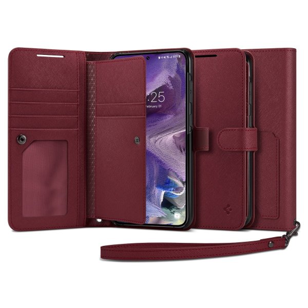 Spigen Samsung Galaxy S23 Kotelo Wallet S Plus Burgundy