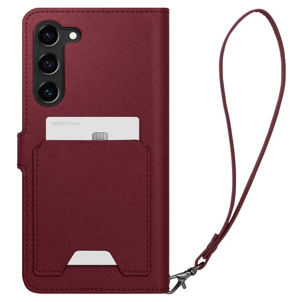 Spigen Samsung Galaxy S23 Kotelo Wallet S Plus Burgundy
