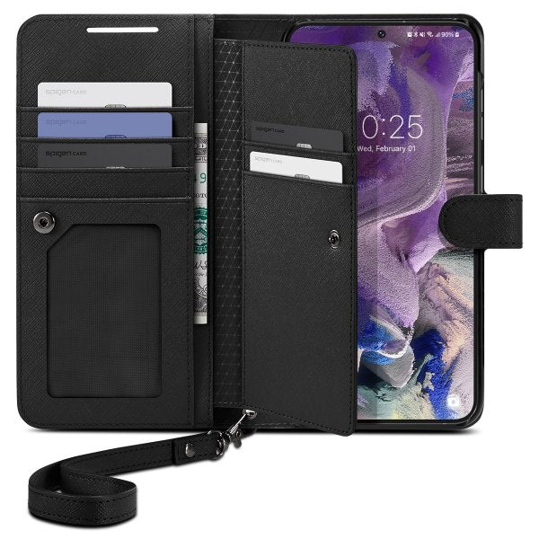 Spigen Samsung Galaxy S23 Kotelo Wallet S Plus Musta